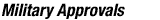 Military Approvals